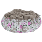 Preview: Ferret cloud pillow Cottonfabric deer Polarfleece taupe