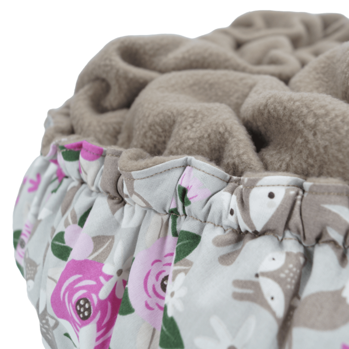 Ferret cloud pillow Cottonfabric deer Polarfleece taupe