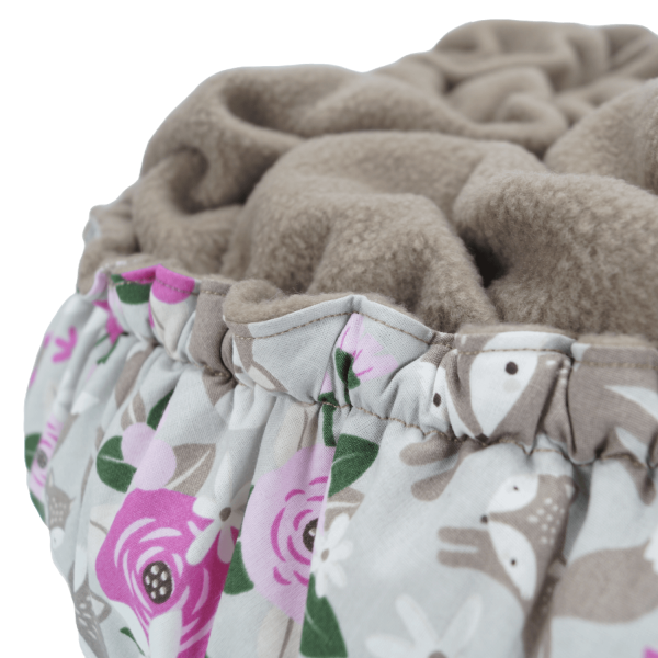 Ferret cloud pillow Cottonfabric deer Polarfleece taupe